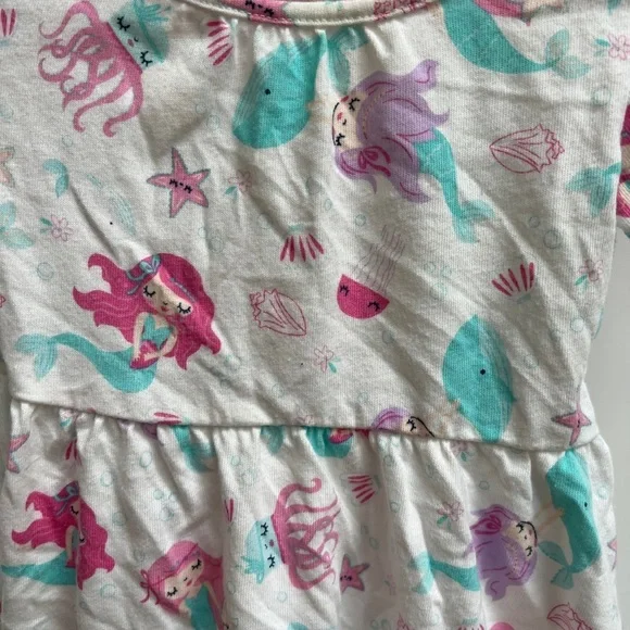 The Children’s Place 12-18M Multicolor Mermaid Short Sleeve Flowy Girls Dress - Picture 2 of 4